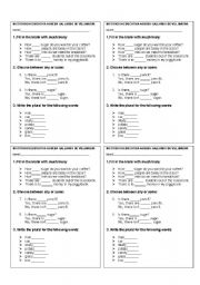 English Worksheet: QUIZ