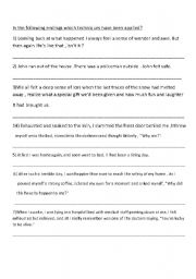 English worksheet: narrative writing