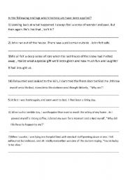 English Worksheet: narrative writing