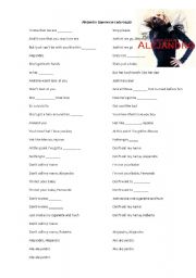 English Worksheet: Lady Gaga-Alejandro