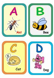 English Worksheet: Alphabet flash-cards