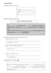English Worksheet: Activity - 5th grade