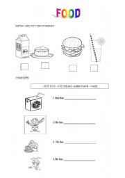 English worksheet: FOOD