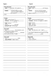 English Worksheet: Agatha Christies biography