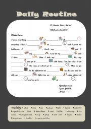 English Worksheet: Daily Routine