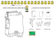English Worksheet: whats in my school bag?