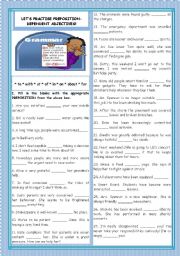 English Worksheet: LETS PRACTISE PREPOSITION-DEPENDENT ADJECTIVES!