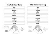 English Worksheet: color song