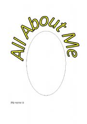 English Worksheet: All about me