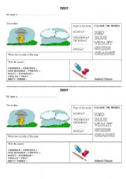 English worksheet: mini test