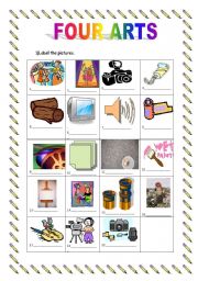 English Worksheet: Four arts