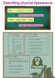 English Worksheet: Describing physical appearance