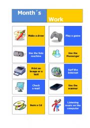 English Worksheet: Months Work