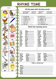 English Worksheet: RHYME TIME 2 of 2