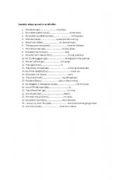 English Worksheet: Gerunds and Infinitives