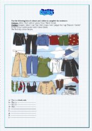 English Worksheet: Clothes