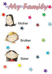 English Worksheet: Family Poster - fully editable (part 2)