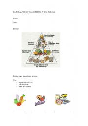 English worksheet: food