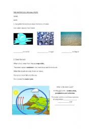 English worksheet: the water cicle