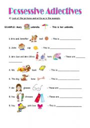 English Worksheet: Possessive Adjectives