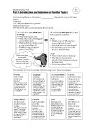 English Worksheet: speaking