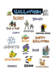 Halloween vocabulary & exercise