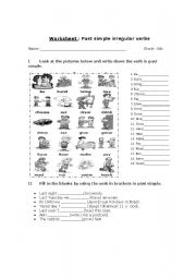 English Worksheet: Past Simple 