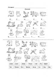 English Worksheet: Animals (Pets)