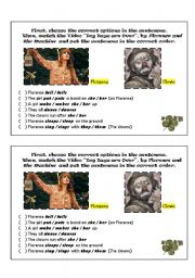 English Worksheet: Videoclip Activity - Object Pronouns