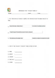 English Worksheet: Present simple practice