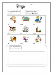 English worksheet: Ask me Bingo