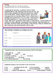 English Worksheet: reading comprehension