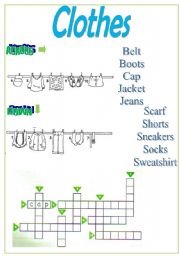 English Worksheet: Clothes