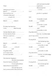 English Worksheet: Should I Stay or Should I go