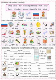 English Worksheet: Reading s sh ch (2/2)