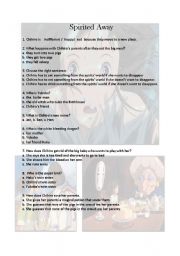 English worksheet: Spirited Away