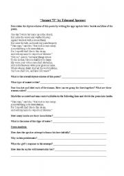 English worksheet: Edmund Spenser 