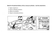 English worksheet: POLLUTION