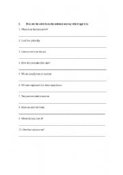 English Worksheet: Types of Adverbs