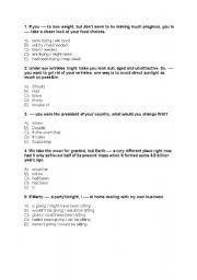 English Worksheet: grammar revision