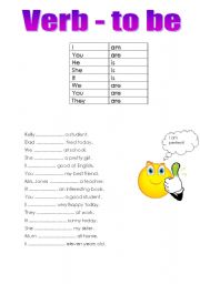 English Worksheet: Verb - to be