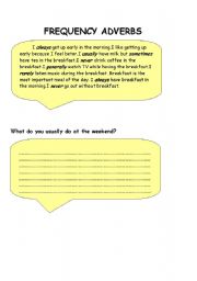 English Worksheet: frequency adverbs