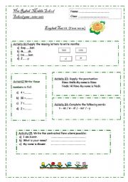 English worksheet: test