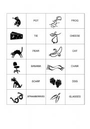 English Worksheet: animals domono