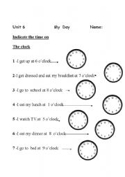 English worksheet: My time