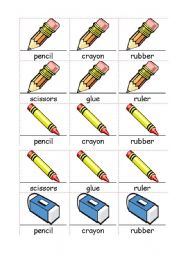 English worksheet: school