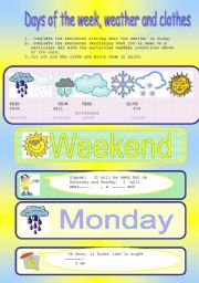 English Worksheet: days of the week, months, seasons, 
