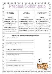 English Worksheet: Present Continuous. 