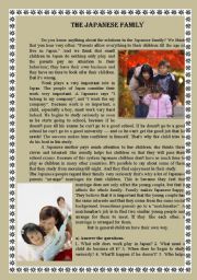 English Worksheet: the japanece family