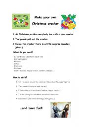 English worksheet: How to make a Christmas cracker